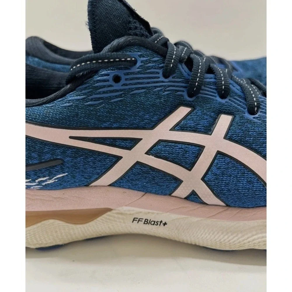 ASICS Gel-Nimbus 24 Running Shoes French Blue Barely Rose Women's 8